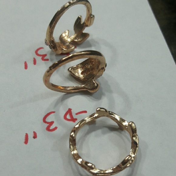 ❤ NEW Women's 3 PCS Rings Set Gokd color - Picture 7 of 8